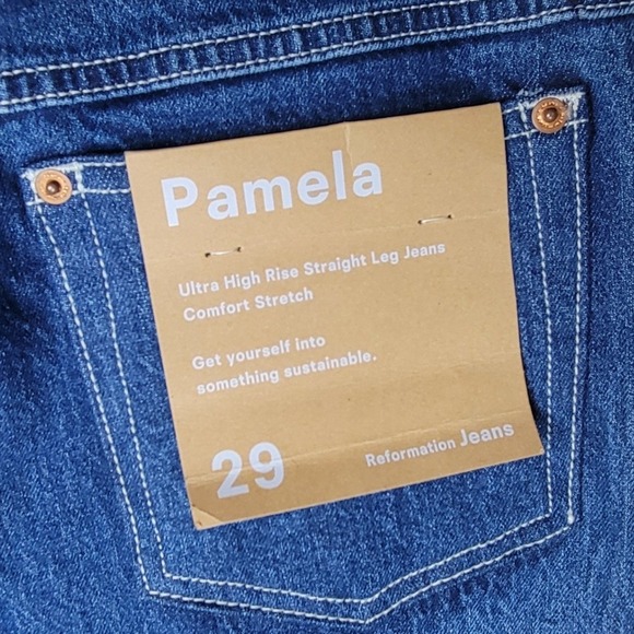 Reformation Pamela Ultra High Rise Straight Leg Jeans 29 NWT Wallis Chic - Picture 7 of 8